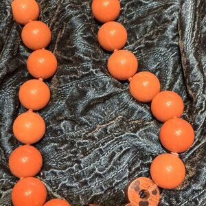 Vintage Goldstone Beaded Necklace With Wooden Toggle Clasp Handmade 1960s-1970s